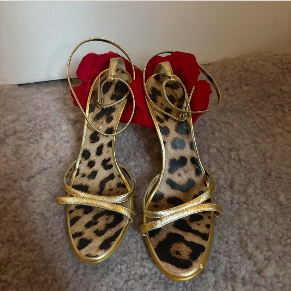Vintage Roberto Cavalli gold sandals